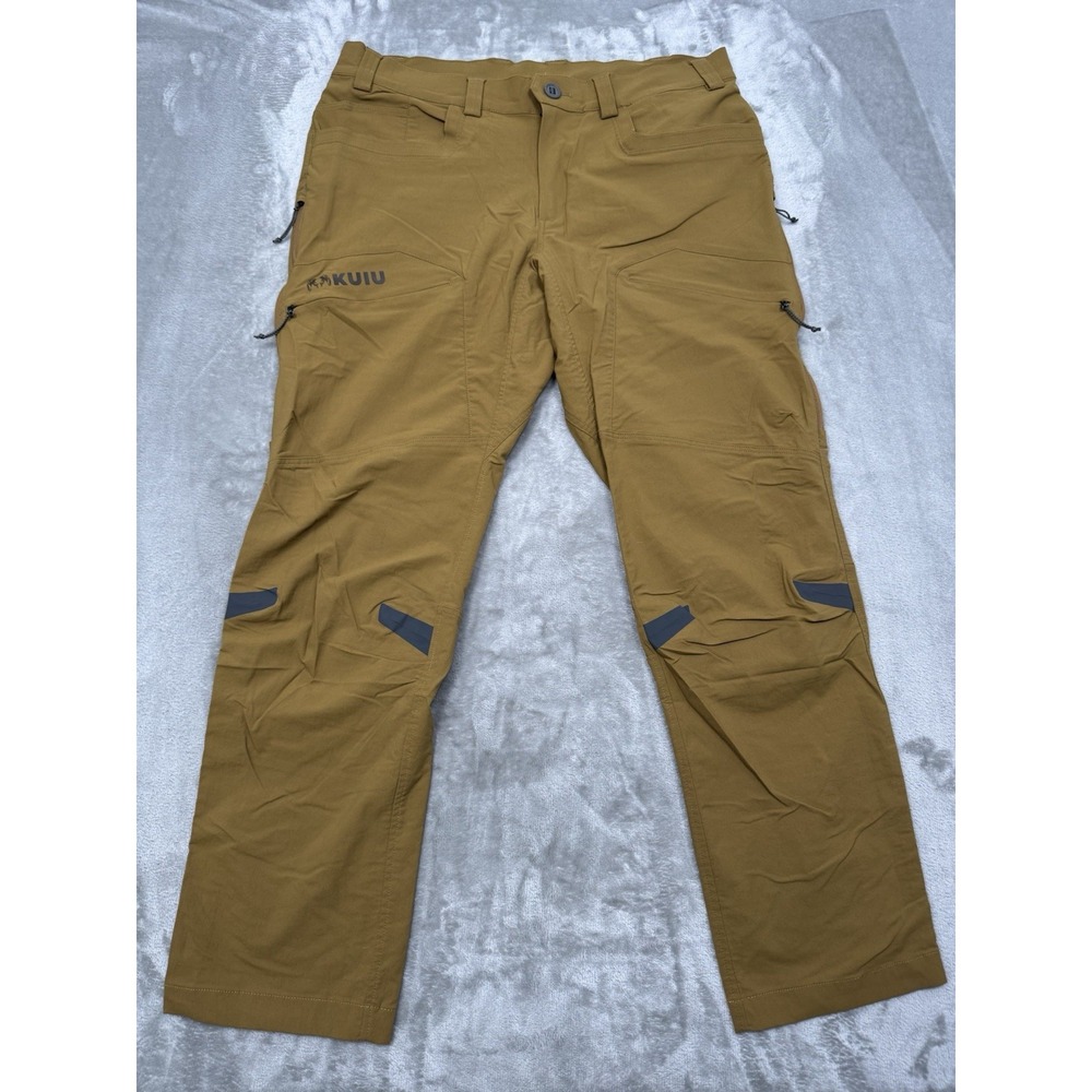 KUIU Kutana Pants Mens 36 Hybrid Stretch Woven Hunting Buckskin Waterproof Tech